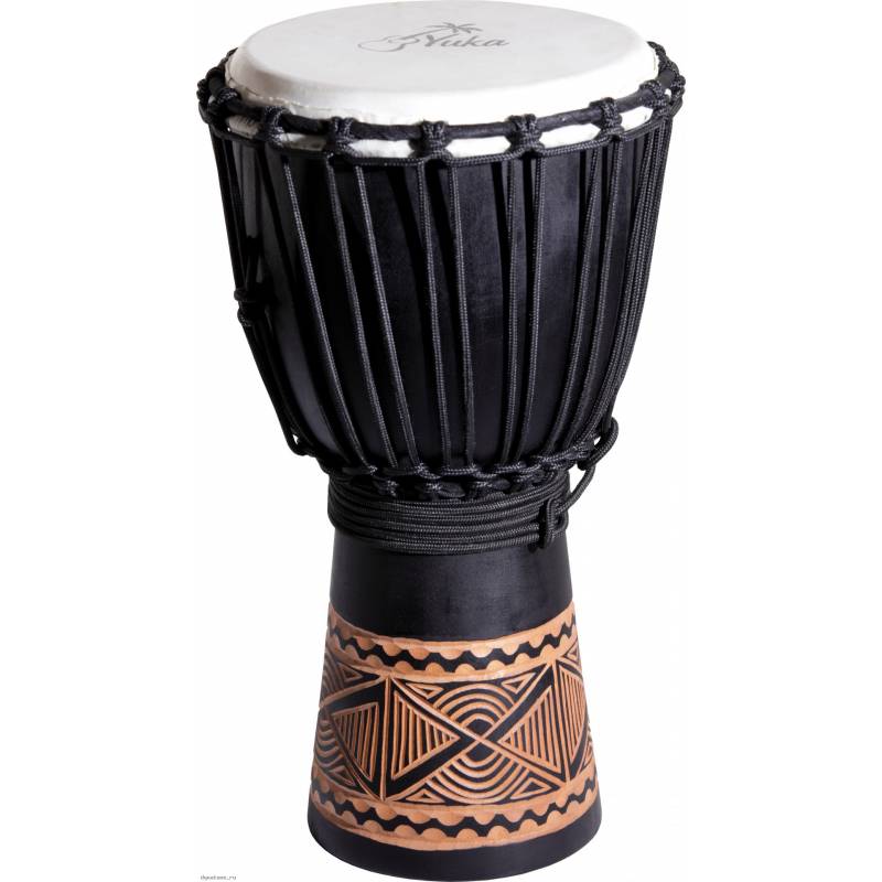 Фото YUKA DJWN08-16BK3 - Джембе с верёвочной настройкой Юка