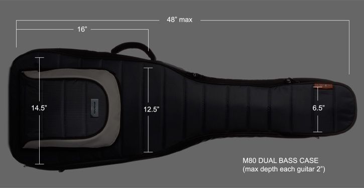 Фото Mono M80-2B-BLK Чехол для двух бас-гитар