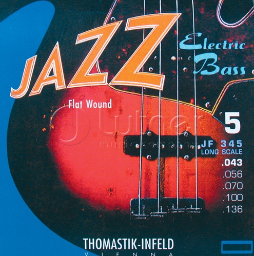 Фото Комплект струн Thomastik JF345 Jazz Flat Wound для 5-струнной бас-гитары