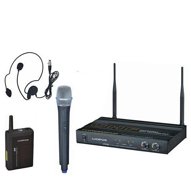 Фото Радиосистема OPUS UHF 922HQ 1 головной + 1ручной микрофоны, частота 505-548 MHz, алюминиевый кейс