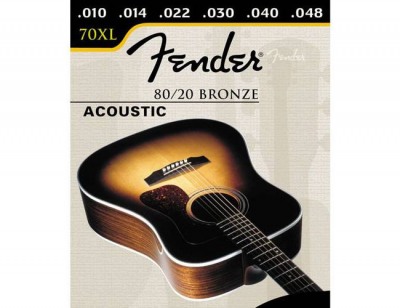 Фото FENDER STRINGS NEW ACOUSTIC 70-12L 80/20 BRZ BAL END 10-48, струны для 12-струнной акустической гитары