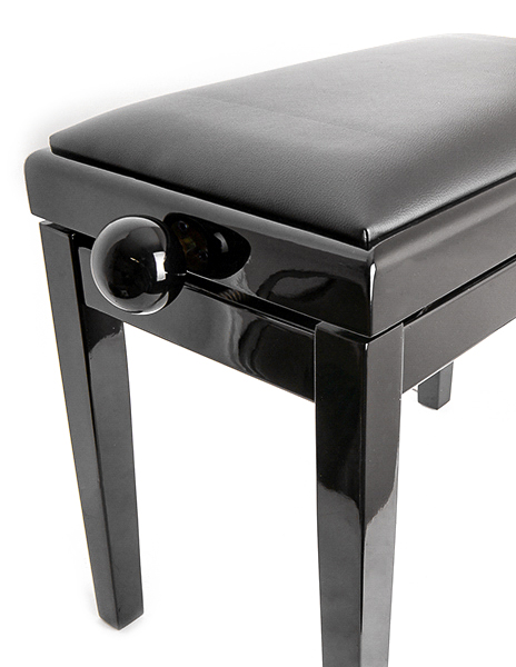 Фото HY-PJ018A-GLOSS-BLACK Банкетка, черный/черный, кожзам, Rin