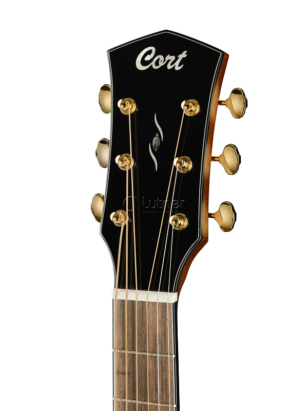 Фото Gold-A6-Bocote-WCASE-NAT Gold Series Электро-акустическая гитара, цвет натуральный, с чехлом, Cort