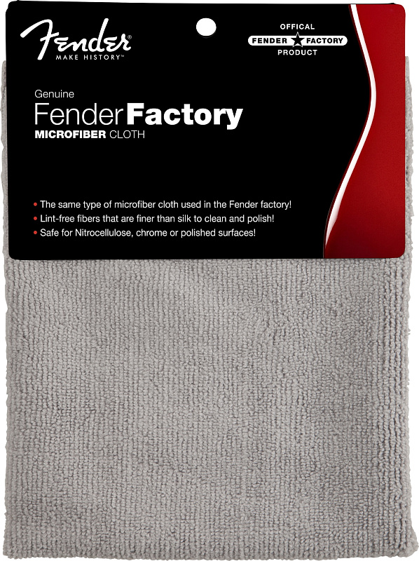 Фото FENDER® FACTORY MICROFIBER CLOTH GRAY Полировочная салфетка