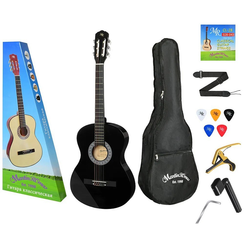 Фото Гитара классическая MARTIN ROMAS PACK JR-360 BK НАБОР