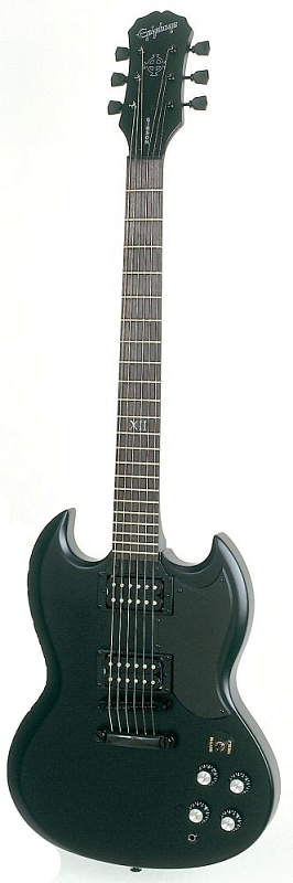 Фото Электрогитара EPIPHONE GOTHIC G-400 BLACK SATIN BLACK