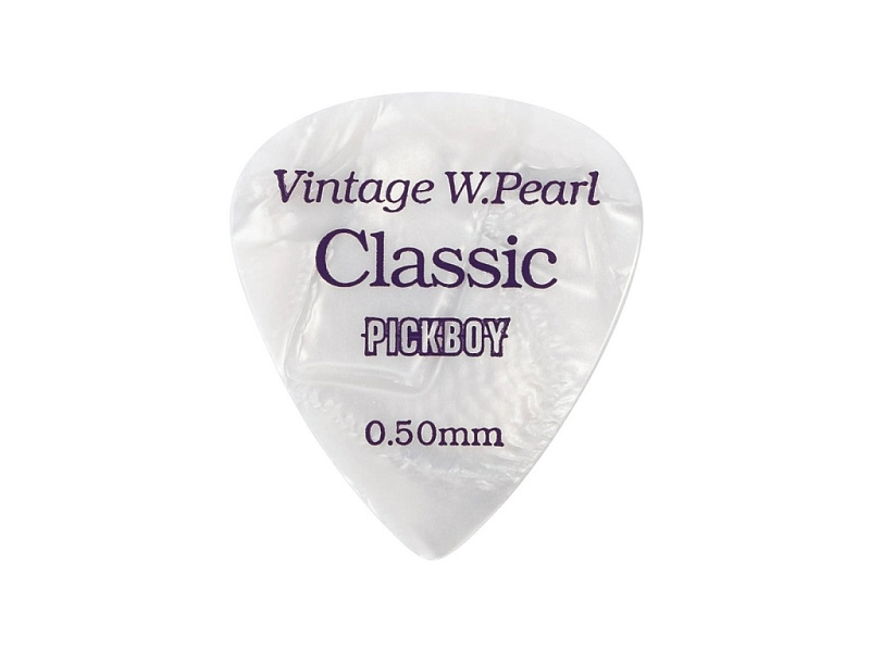 Фото Медиаторы Pickboy GP-14/05 Celluloid Vintage Classic White Pearl