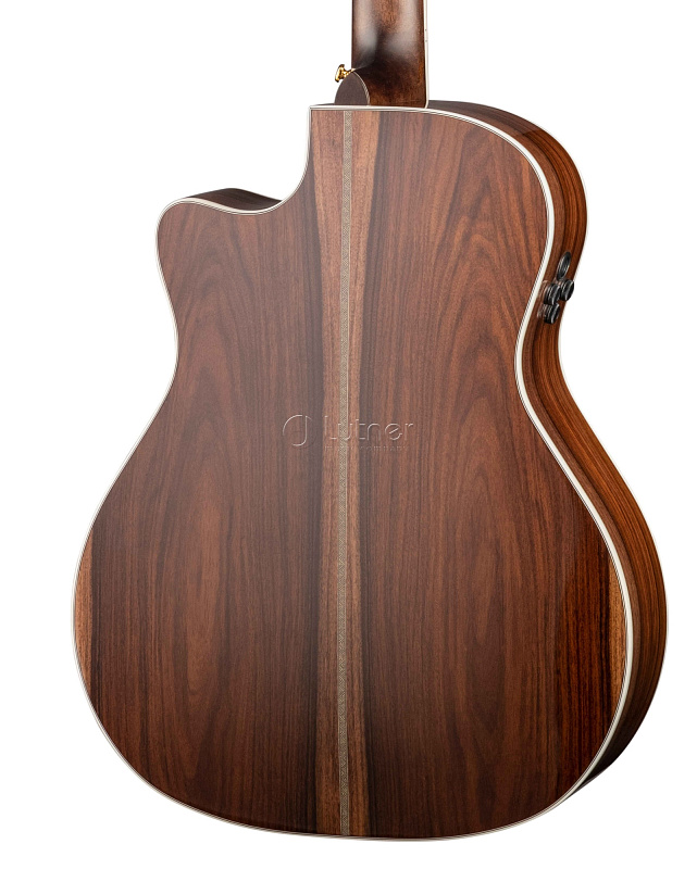 Фото Gold-A8-WCASE-NAT Электро-акустическая гитара, с вырезом, цвет натуральный, с чехлом, Cort