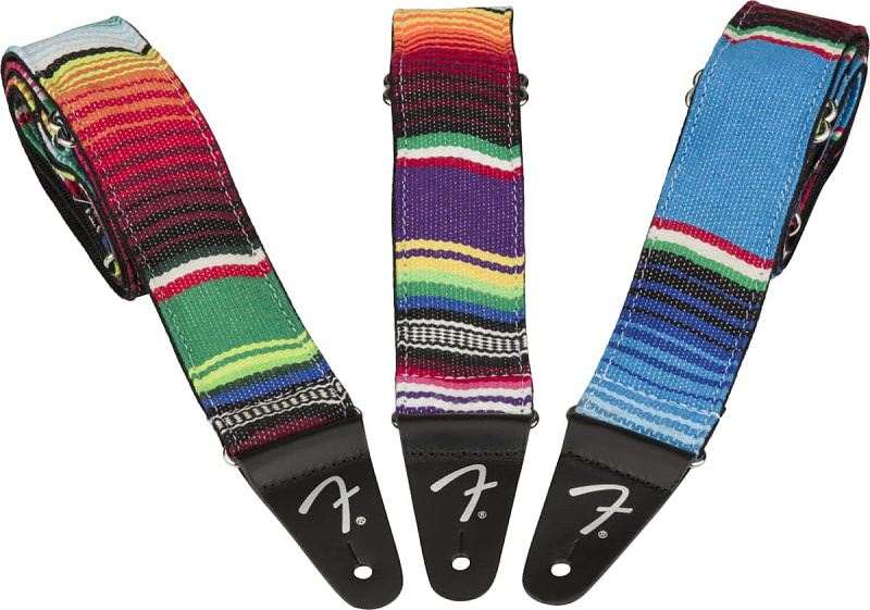Фото Ремень для гитары FENDER 2 SERAPE STRAP GRN MULTI