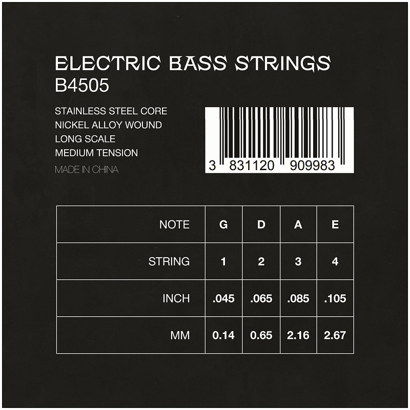Фото Струны для бас-гитары VESTON B 4505