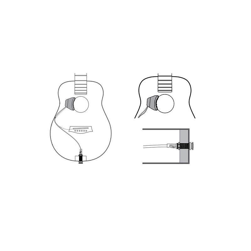 Фото Гитарный пьезо-звукосниматель с преампом Double B1G