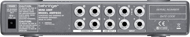 Фото Behringer AMP800