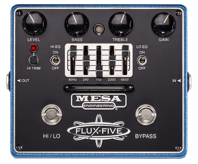 Фото MESA BOOGIE FLUX-FIVE OVERDRIVE+ педаль эффектов, овердрайв + пятиполосный эквалайзер