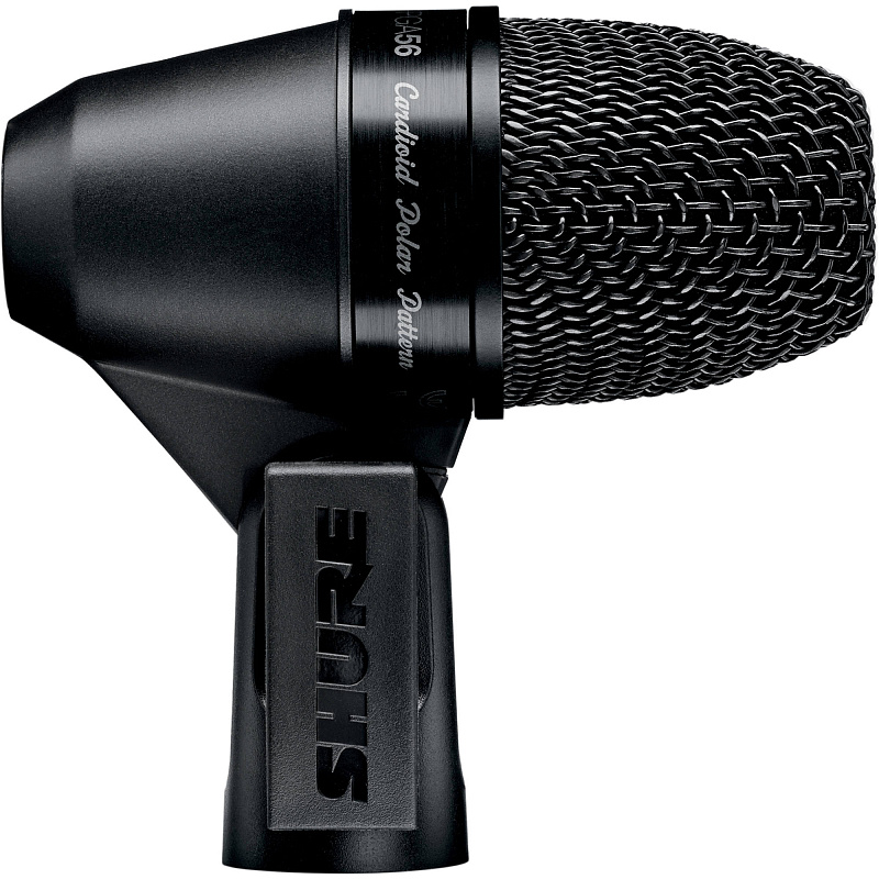 Фото SHURE PGA56-XLR кардиоидный микрофон для ударных и других музыкальных инструментов, c держателем A50D