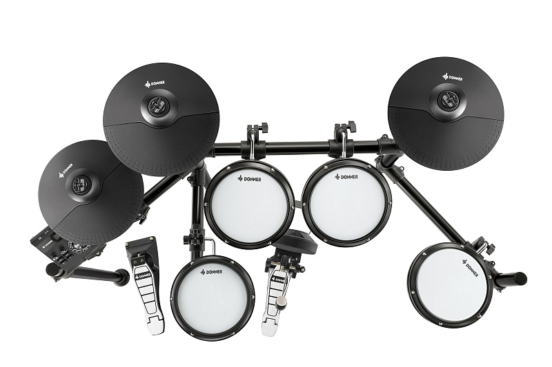 Фото Электронная ударная установка DONNER DED-200 Electric Drum Set  5 Drums 3 Cymbals