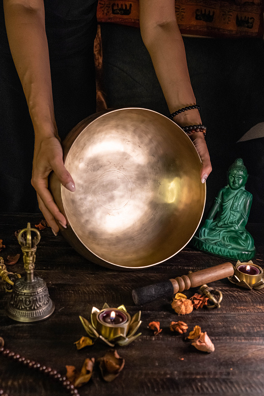 Фото Поющая чаша кованая Full Carving SB-NRV 29 