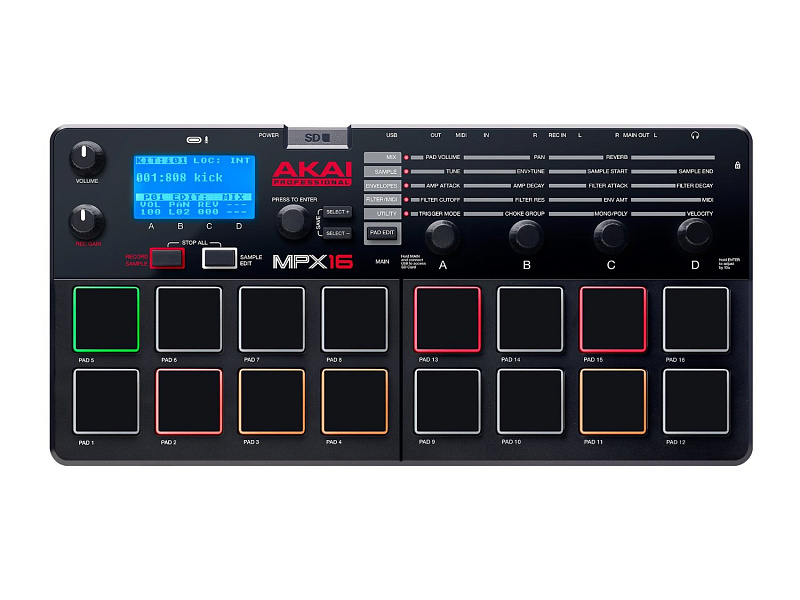 Фото AKAI PRO MPX16 сэмпл-плеер/ рекордер с пэдами