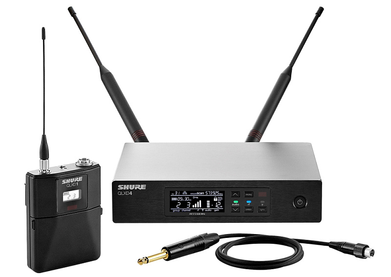 Фото SHURE QLXD14E K51 606 - 670 MHz инструментальная радиосистема с поясным передатчиком QLXD1