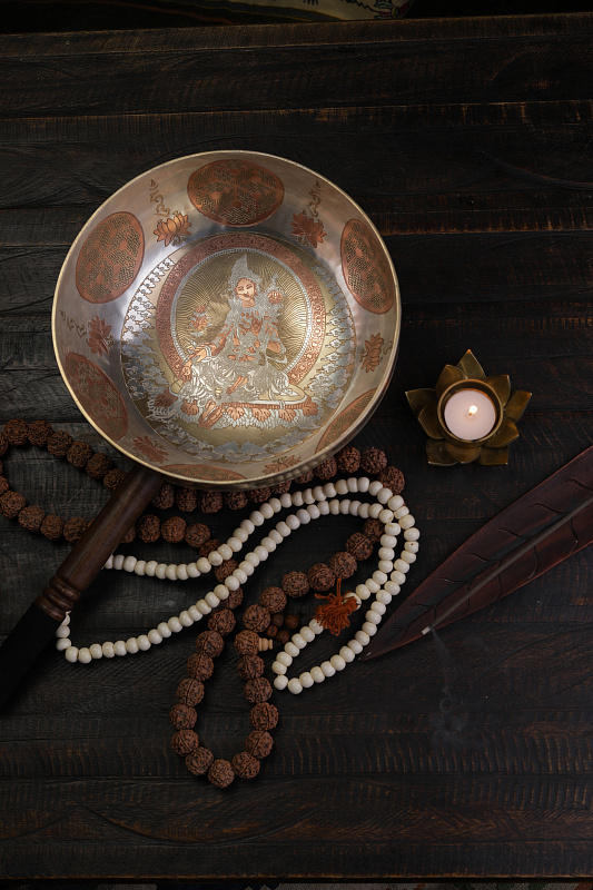 Фото Кованная поющая чаша Sun Full Carving SBSUN-FC