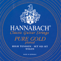 Комплект струн для классической гитары Hannabach 825HT Blue PURE GOLD
