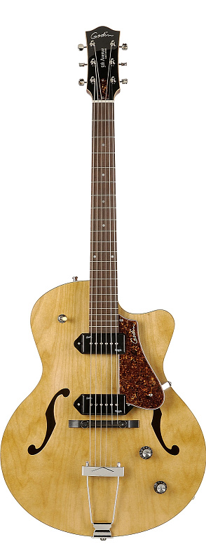 Фото Godin 5TH AVENUE CW KINGPIN II Natural Полуакустическая электрогитара