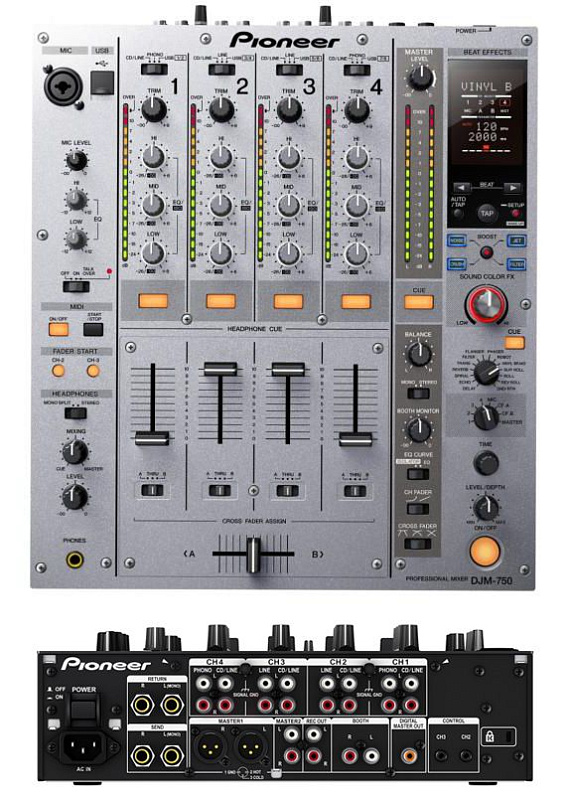 Фото PIONEER DJM-750-S 4-х канальный микшерный пульт